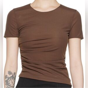 Helmet Lang Brown Blouse. XXS EXCELLENT condition